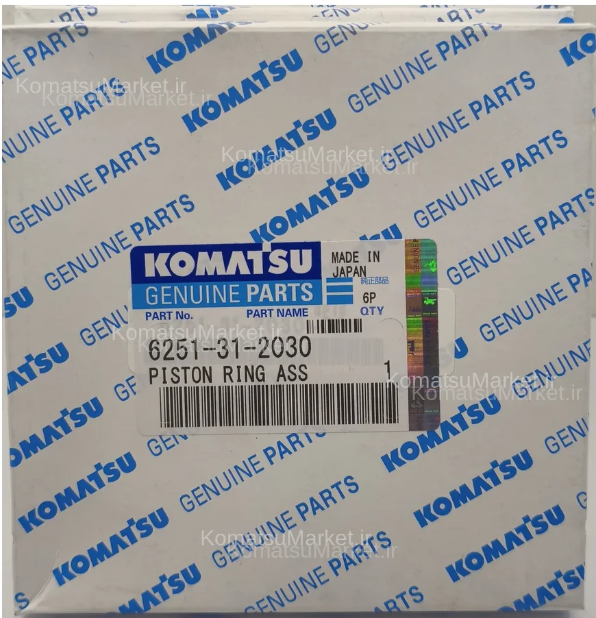 piston-ring-pc400-8-6251-31-2030-recrop رینگ پیستون بیل مکانیکی کوماتسو PC400-8 - تصویر 1